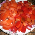 Перец и помидоры для пиццы