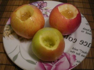 Подготовка яблок для запекания