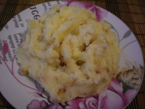 Постное картофельное пюре с луком