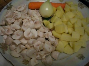 Продукты для супа пюре из свежих грибов